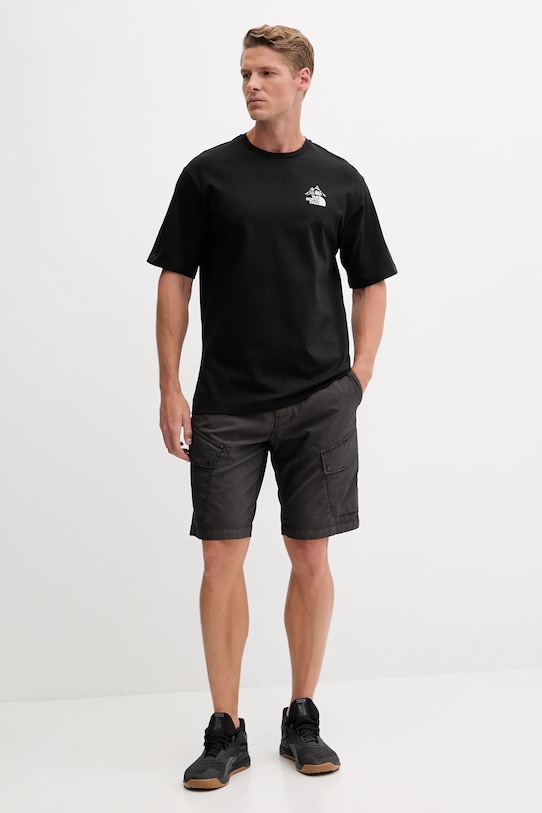 The North Face t-shirt bawełniany NF0A8F2TJK31 czarny AW25