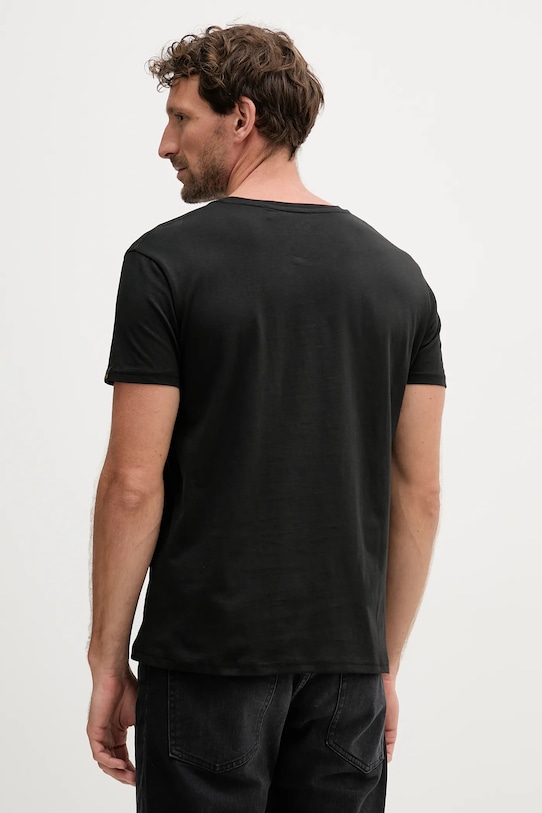 Pamučna majica Alpha Industries 100501CB.365 crna AW25