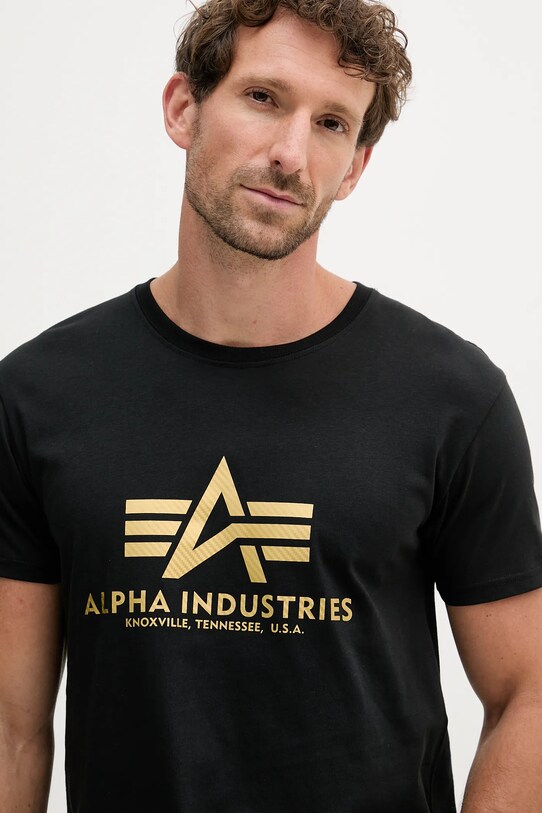 Odzież Alpha Industries t-shirt bawełniany 100501CB.365 czarny