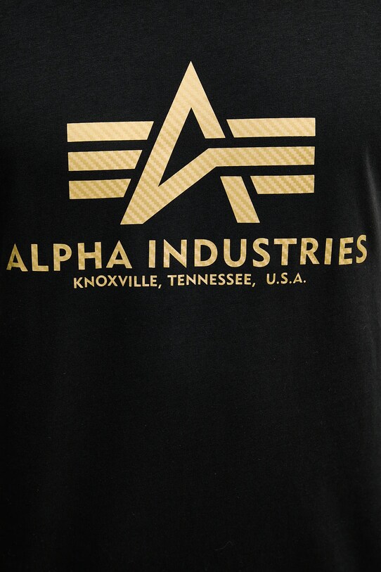 Alpha Industries t-shirt bawełniany czarny 100501CB.365