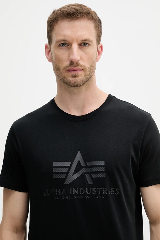 Alpha Industries t-shirt bawełniany czarny 100501CB.515