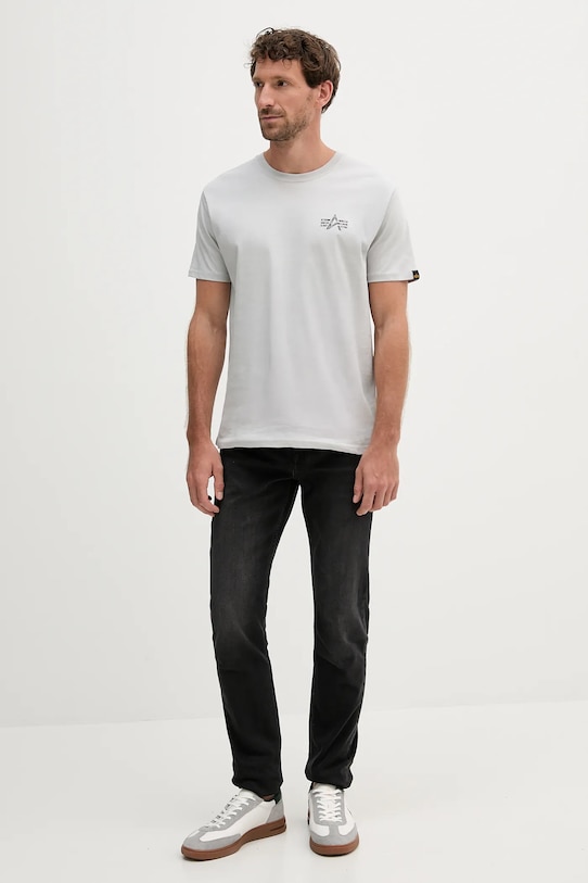 Alpha Industries t-shirt bawełniany 148516.666 szary AW25