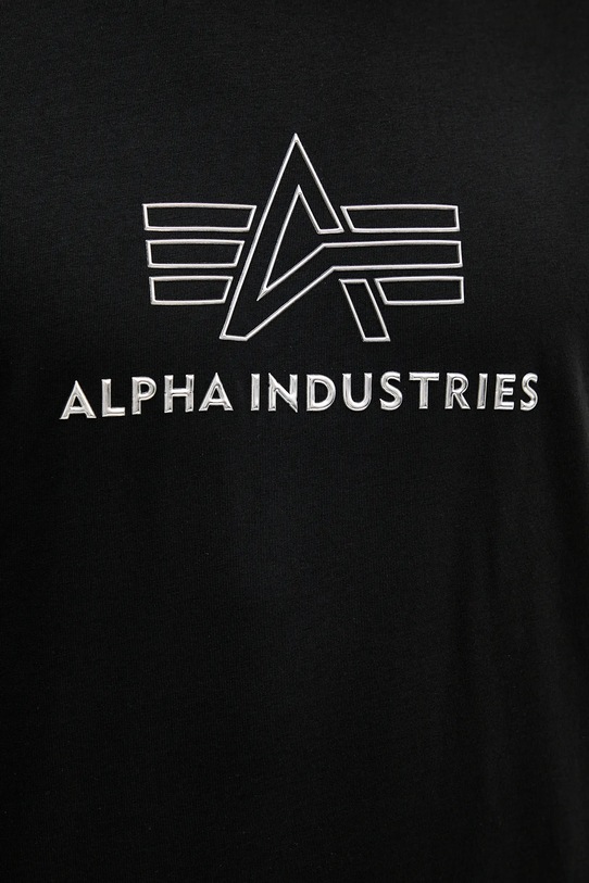 Alpha Industries t-shirt bawełniany czarny 148525.373