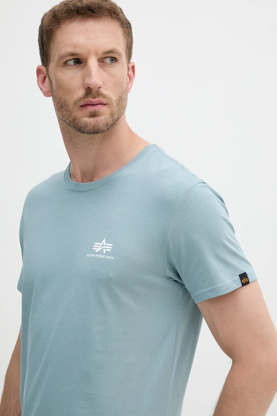 Alpha Industries tricou din bumbac albastru 188505.134