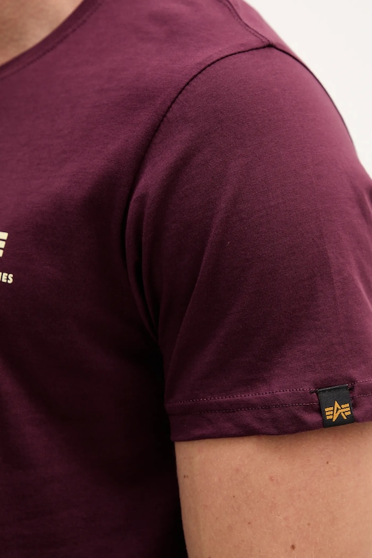 Alpha Industries tricou din bumbac burgundia 188505.608