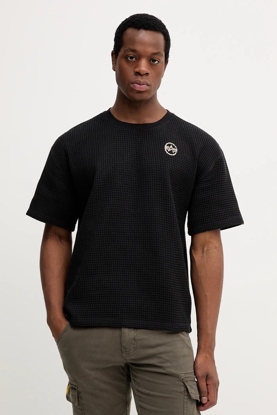 Odzież Alpha Industries t-shirt bawełniany 258502.03 czarny