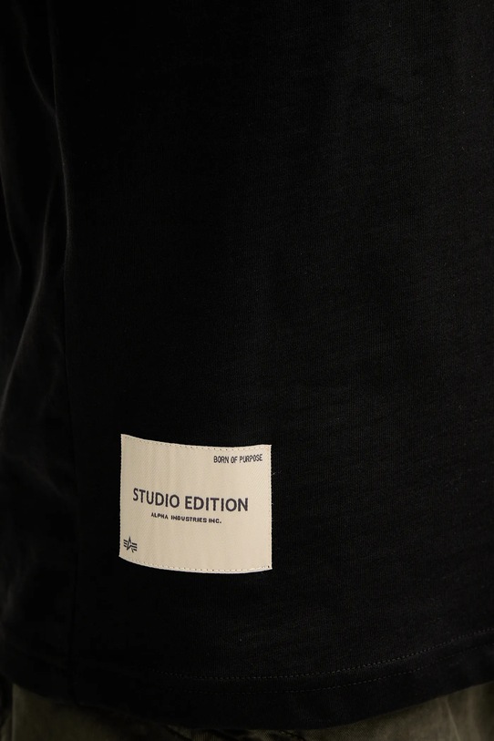 Alpha Industries t-shirt bawełniany 156550.03 czarny