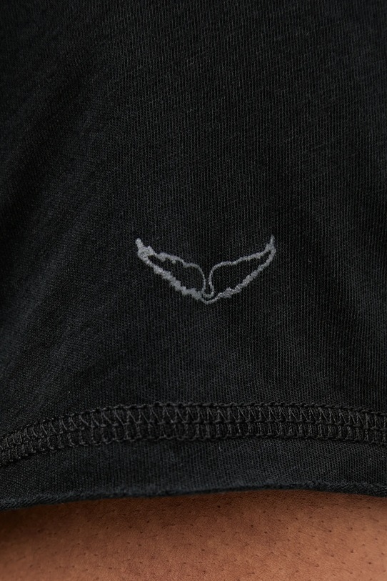 Бавовняна футболка ZADIG&VOLTAIRE JMTN01631 чорний