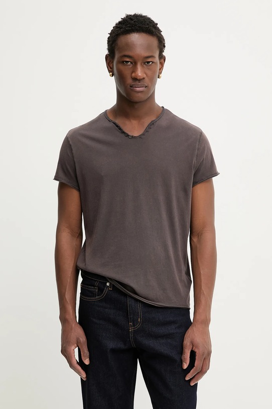 Odzież ZADIG&VOLTAIRE t-shirt bawełniany JMTN01639 brązowy