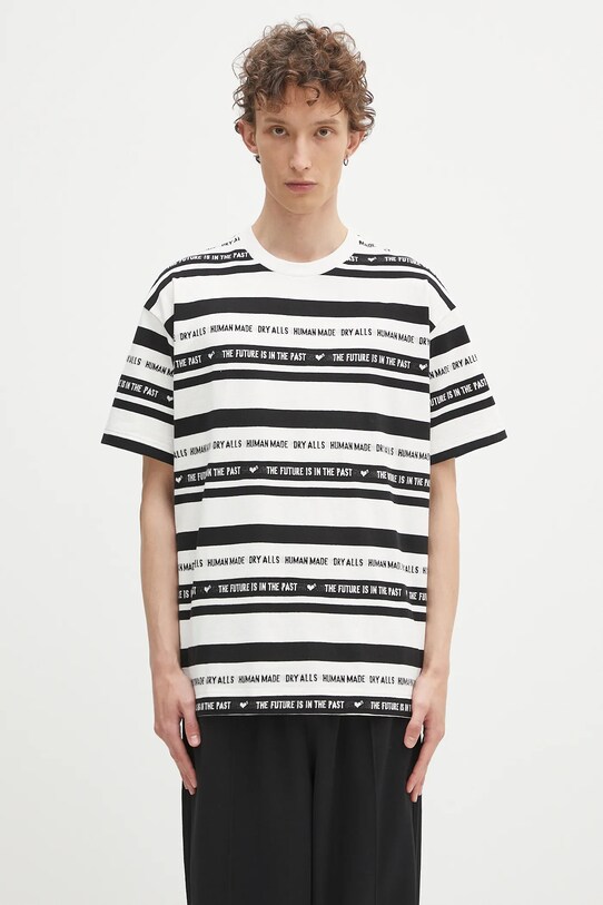 Human Made t-shirt bawełniany wzorzyste biały HM29CS027