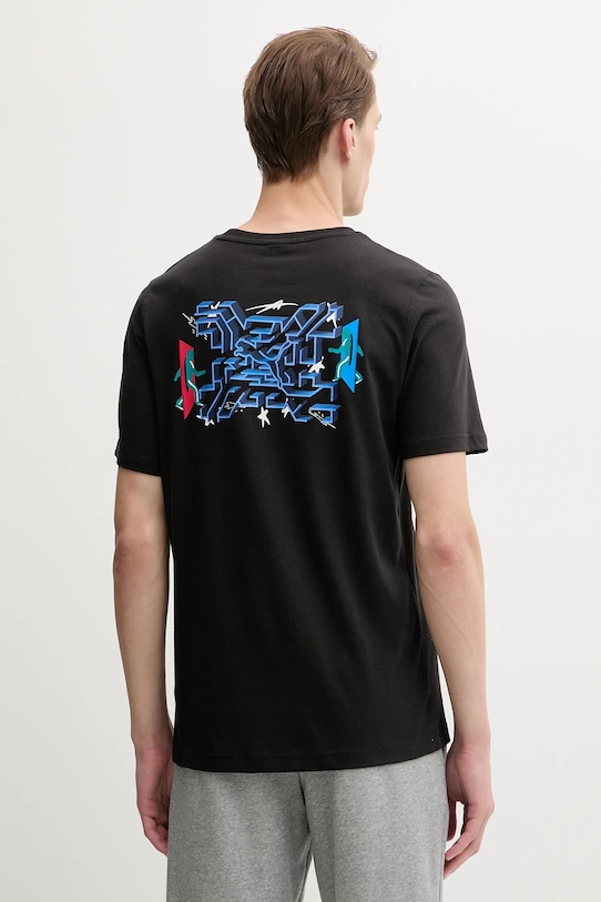 Puma t-shirt bawełniany PUMA x SQUID GAME nadruk czarny 630706