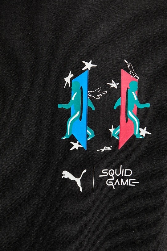 Bombažna kratka majica Puma PUMA x SQUID GAME 630706 črna