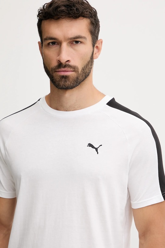 Βαμβακερό μπλουζάκι Puma λευκό 629592