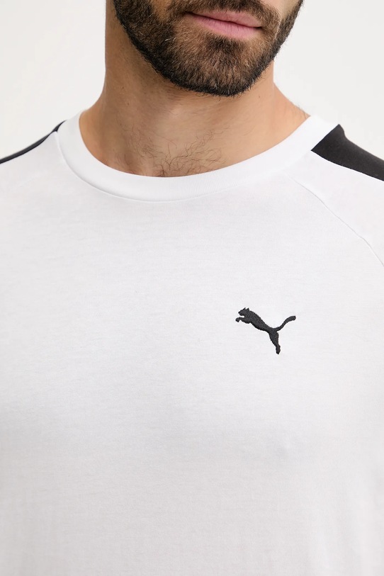 Βαμβακερό μπλουζάκι Puma 629592 λευκό