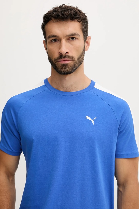Βαμβακερό μπλουζάκι Puma μωβ 629592