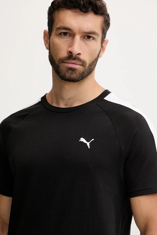 Памучна тениска Puma черен 629592