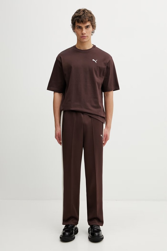 Pamučna majica Puma 629645 smeđa