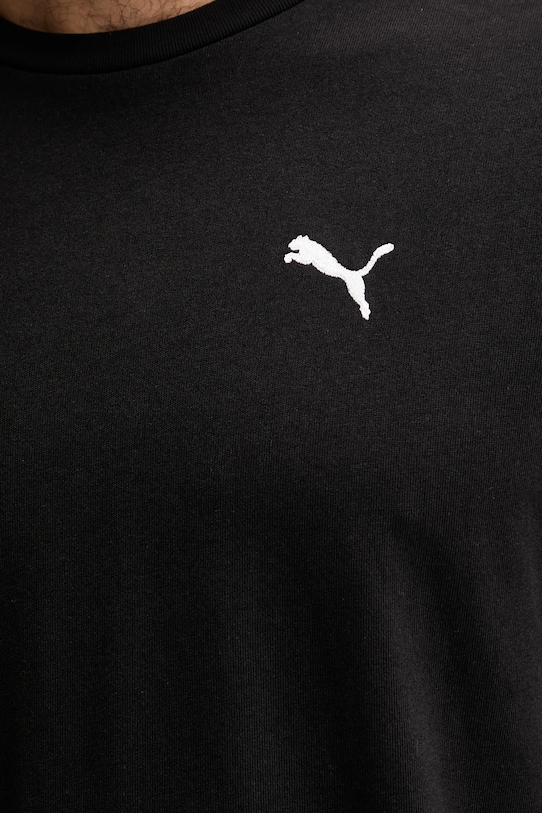 Βαμβακερό μπλουζάκι Puma 629645 μαύρο