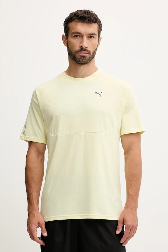 Тениска за трениране Puma PUMATECH щампа жълт 632100