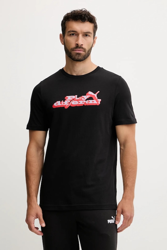 Puma t-shirt bawełniany nadruk czarny 632111