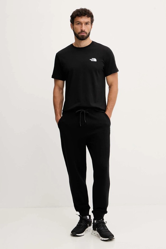The North Face t-shirt bawełniany NF0A8EGUET91 czarny AW25
