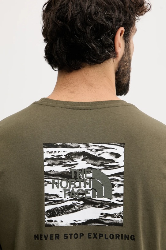 The North Face tricou din bumbac verde NF0A8E3HFA41