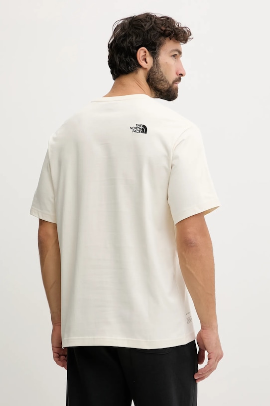 Îmbrăcăminte The North Face tricou din bumbac Icon Mountain NF0A8EU7QLI1 bej