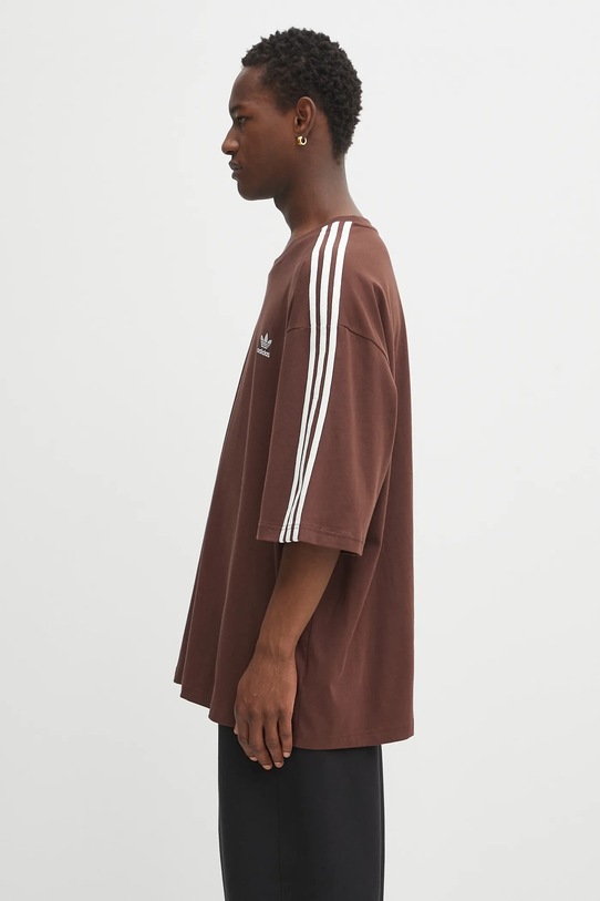 adidas Originals t-shirt bawełniany Oversize Tee KA0476 brązowy AW25