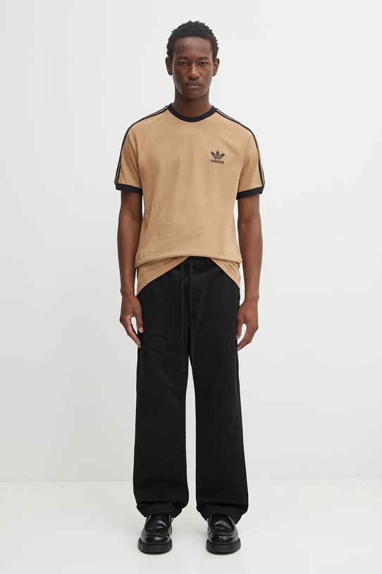 adidas Originals t-shirt in cotone 3-Stripes Tee JY1370 beige