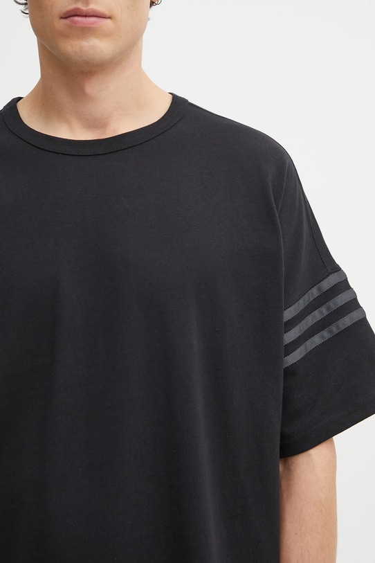 adidas Originals t-shirt bawełniany Neu C Tee czarny HZ3700