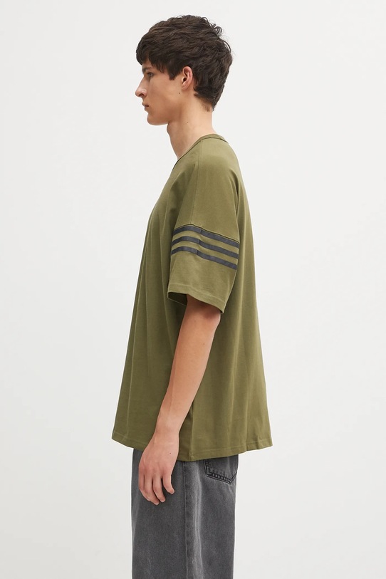 Хлопковая футболка adidas Originals Neu C Tee HZ3697 зелёный AW25