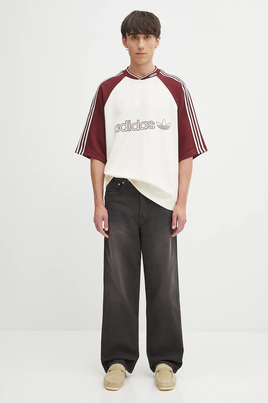 Tričko adidas Originals Premium Jrsy JV7600 béžová