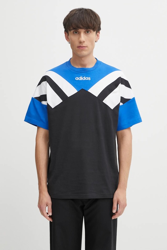 adidas Originals tricou din bumbac Cutline Tee cu modele negru JX3074