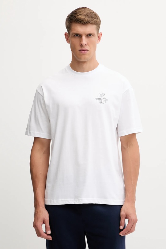 Hummel t-shirt bawełniany nadruk biały 229841