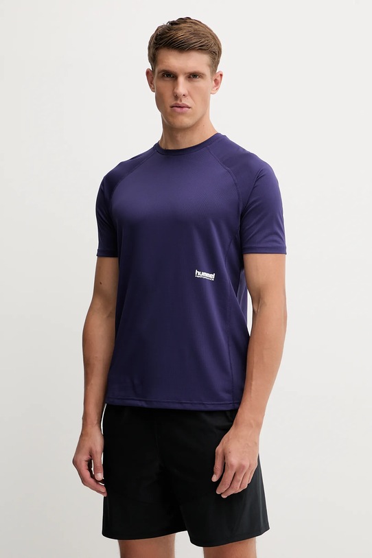 Hummel t-shirt treningowy regular fioletowy 229885
