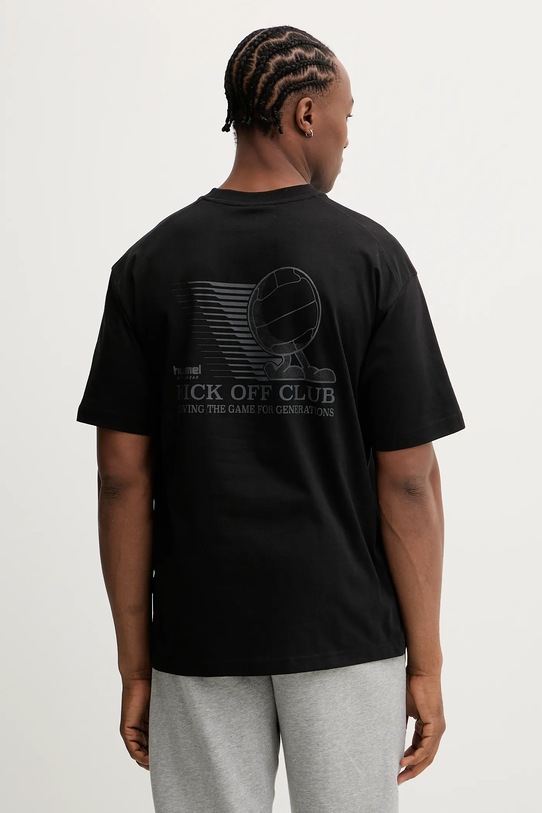Odzież Hummel t-shirt bawełniany 230022 czarny