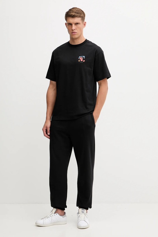 Hummel t-shirt bawełniany 230025 czarny AW25