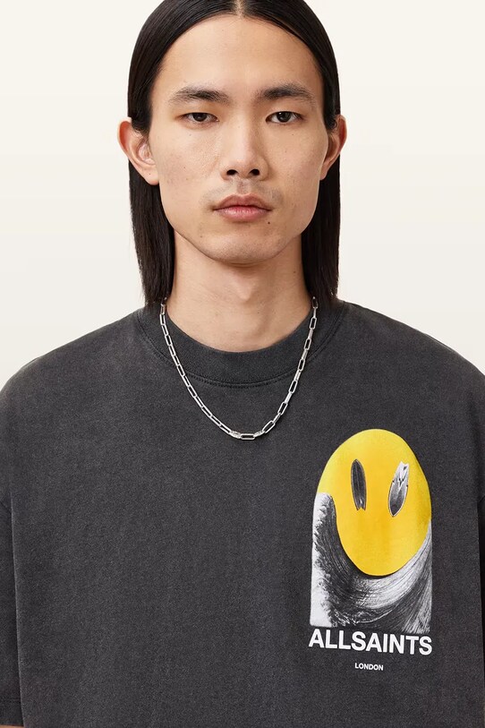 AllSaints t-shirt PARTY czarny M062PC