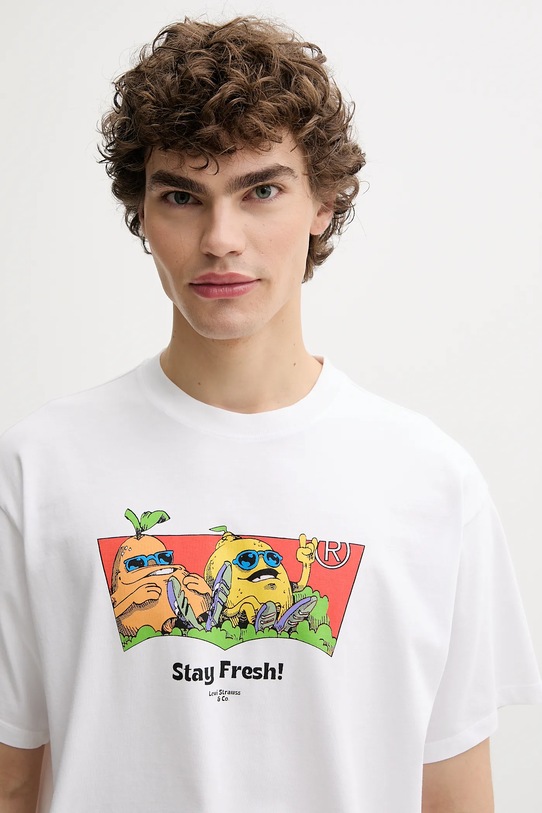 Levi's t-shirt bawełniany biały 0008C.0098
