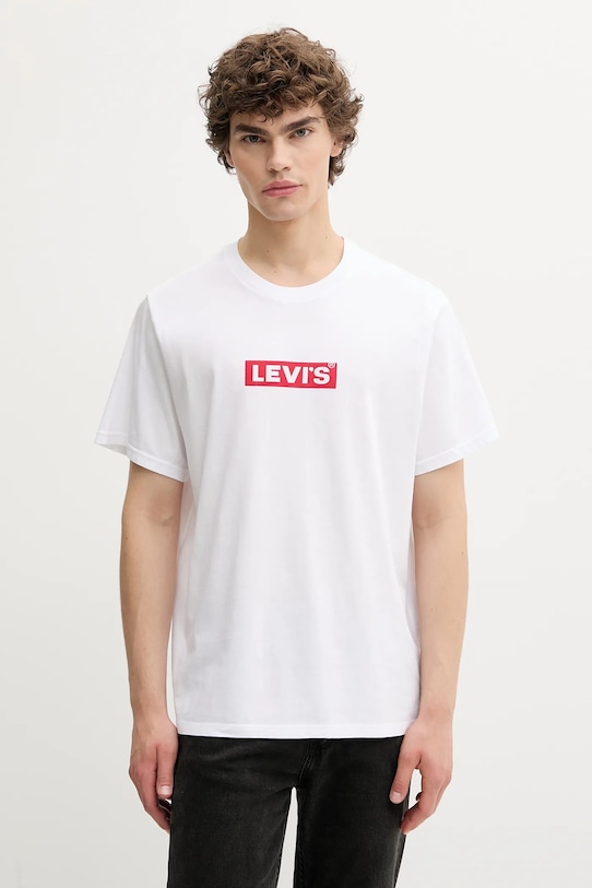 Levi's t-shirt bawełniany aplikacja biały A2082.0204