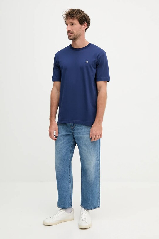 Βαμβακερό μπλουζάκι Marc O'Polo 526201251054 σκούρο μπλε AW25