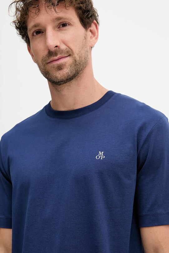 Bavlněné tričko Marc O'Polo námořnická modř 526201251054