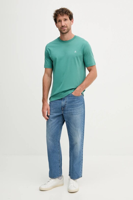 Bavlněné tričko Marc O'Polo 526201251054 tyrkysová AW25