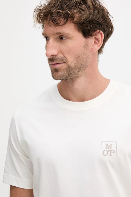 Odzież Marc O'Polo t-shirt bawełniany 526201251128 beżowy