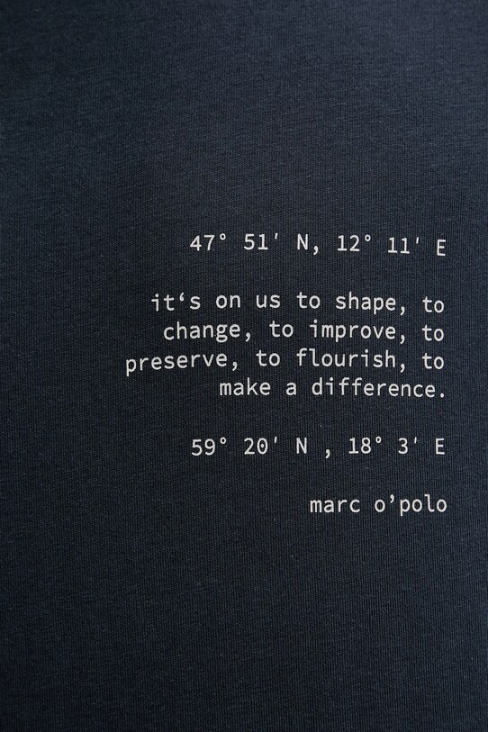 Marc O'Polo t-shirt bawełniany 526201251138 granatowy