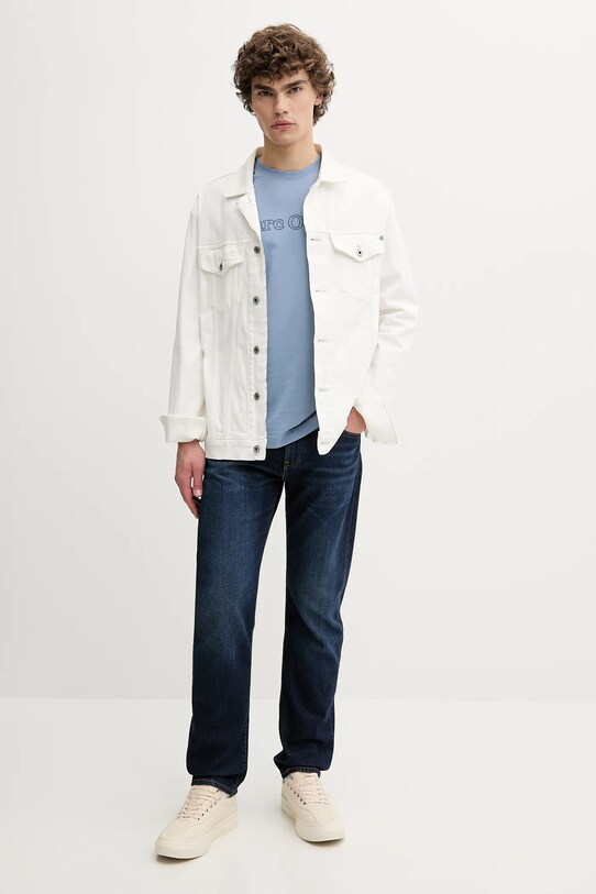 Marc O'Polo t-shirt bawełniany 526201251154 niebieski AW25