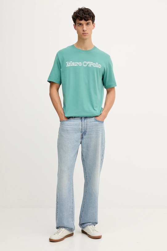 Памучна тениска Marc O'Polo 526201251154 зелен AW25
