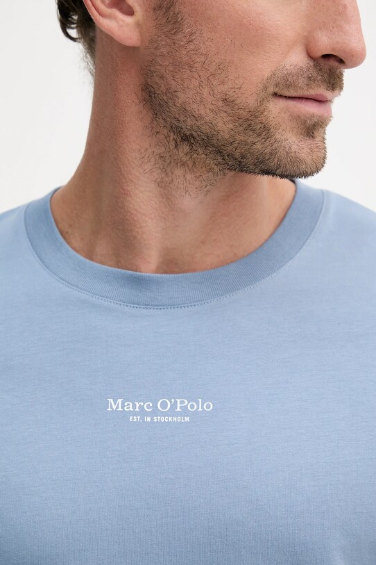 Marc O'Polo t-shirt bawełniany niebieski 526201251382