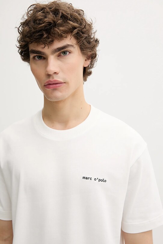 Marc O'Polo t-shirt bawełniany beżowy 526206451158