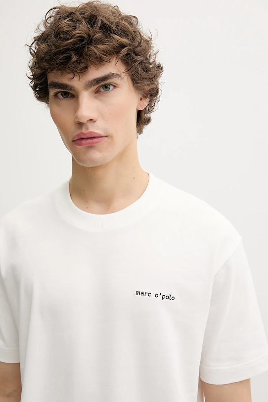 Bavlněné tričko Marc O'Polo béžová 526206451158